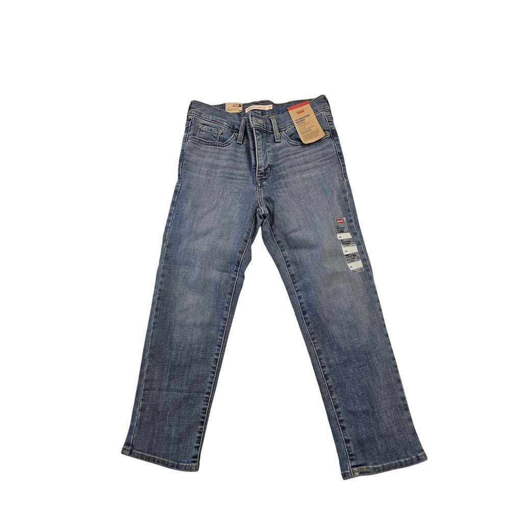 Levis 311 Shaping Skinny Capri Jeans Womens 26 Blue Mid Rise Stellar Stretch NEW